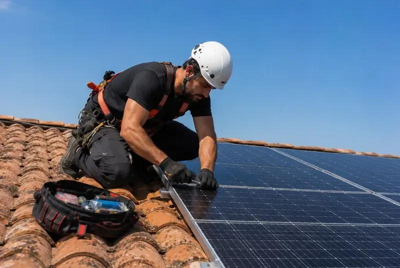 Maintenance et monitoring de panneaux solaires à Gabian